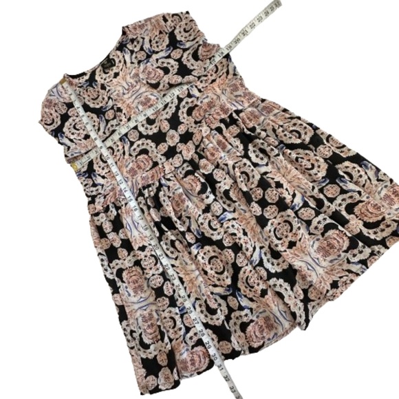 Passion Fusion Women's Small Multitone Bohemian Short Sleeves Mini Dress/Tunic - Picture 11 of 15